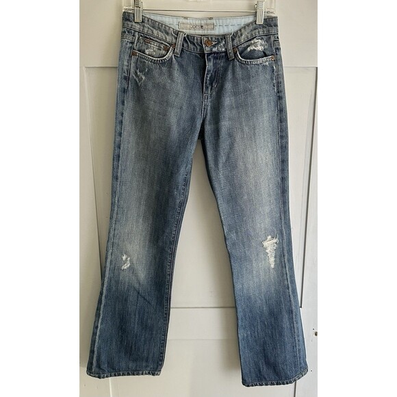 Women’s Joes Jeans Vintage Y2K Blue Sz 26 Mid Rise Distressed Boot Cut Casual - Picture 1 of 11